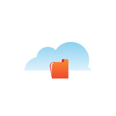 vector illustration of folders and clouds for icons, websites and banners. with soft gradient colors