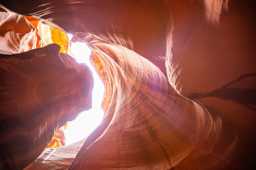 Antelope Canyon, near Page, Arizona, USA. Sandstone formations on Navajo nation