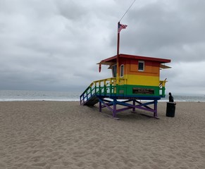 lifeguard hut on the beach