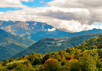 High mountains of the Caucasus in Sochi