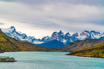 Scenic landscape of Torres del Paine National Park in Chile