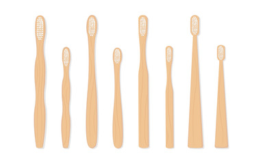 Bamboo toothbrush shape design