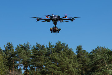Fototapeta na wymiar professional hexacopter drone with camera