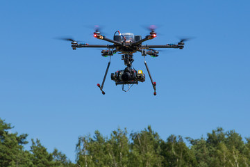 Fototapeta na wymiar professional hexacopter drone with camera