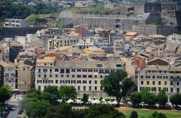 Blick auf Korfu Stadt