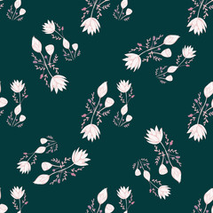 Japanese template with japanese flowers lotus for decorative design. Fabric pattern. Beautiful vector background.