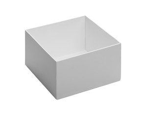white box isolated on white background clipping path