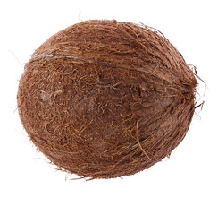 coconut nut isolated on white background clipping path