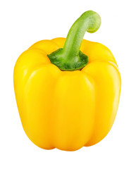yellow bell pepper isolated on white background