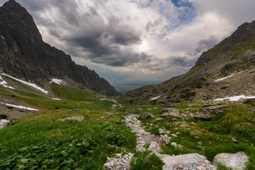 Beautiful scenery of the High Tatras mountains in Slovakia