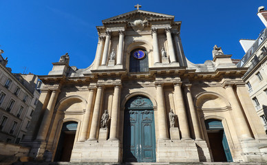 Fototapeta na wymiar Church of Saint-Roch - a late Baroque church in Paris, dedicated to Saint Roch. Paris. France.