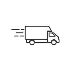 Truck Car icon template black color editable. Delivery Truck symbol vector sign isolated on white background. Simple logo vector illustration for graphic and web design.