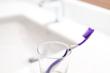 Toothbrush in the bathroom
