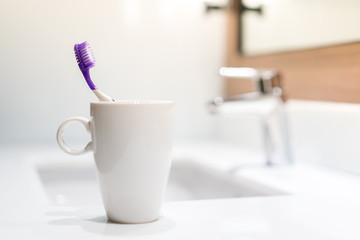 Toothbrush in the bathroom