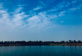 view of the sea and blue sky