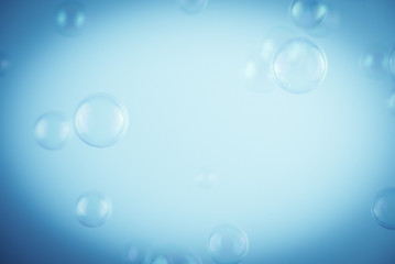 Beautiful abstract close up color white and blue soap bubbles background and wallpaper