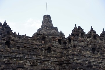 Fototapeta na wymiar The Borobudur temple near Yogyakarta on the Java island in Indonesia