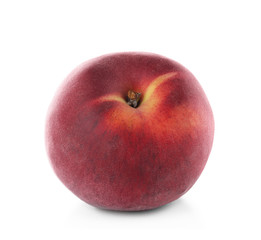 Delicious ripe sweet peach isolated on white
