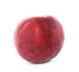 Delicious ripe sweet peach isolated on white