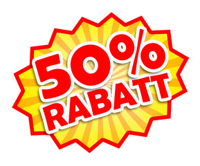 Rabatt 50 Prozent
