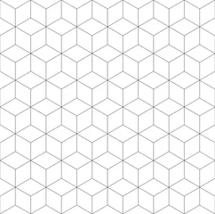 Gordijnen Naadloze geometrische patroon. Kubieke zeshoek textuur. Ruit mesh achtergrond. © sanchesnet1
