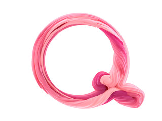 Fototapeta premium Alphabet candy twisted style art and illustration letter Q. 3D