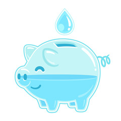 Save water piggy bank