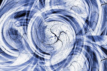 abstract fractal background, wallpaper with a curved digital colorful spiral