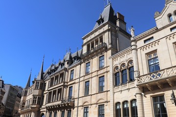 Fototapeta na wymiar Le Palais du Grand Duc ou palais Grand ducal dans la ville de Luxembourg