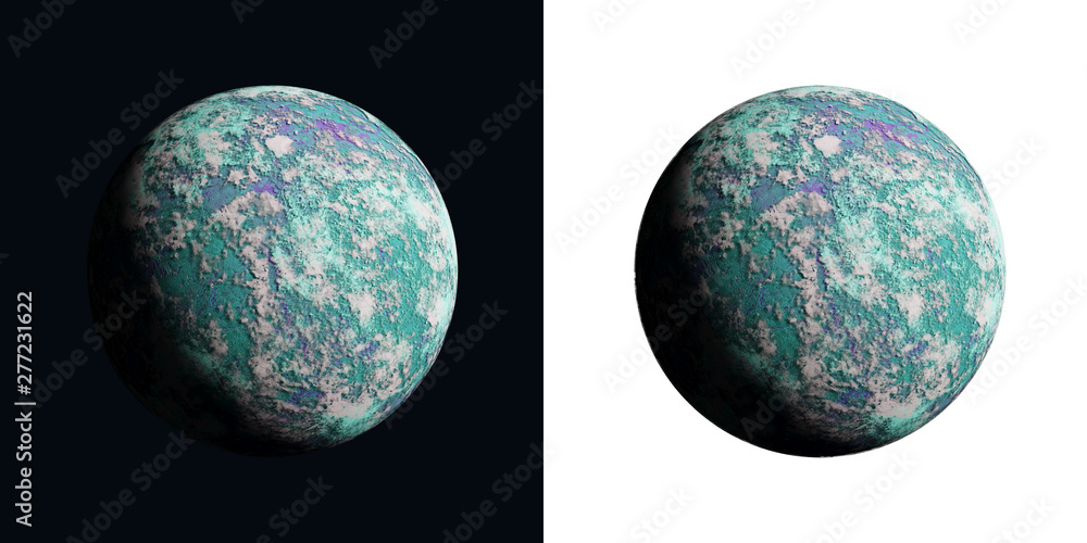 Wall mural a series of unknown planets on an isolated background.