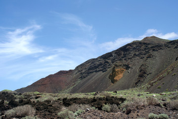 colorful craters on the island of el Hierro