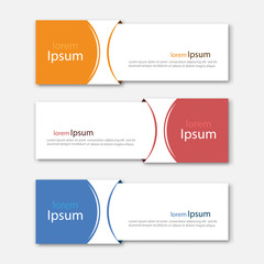 Set of abstract design banner template.