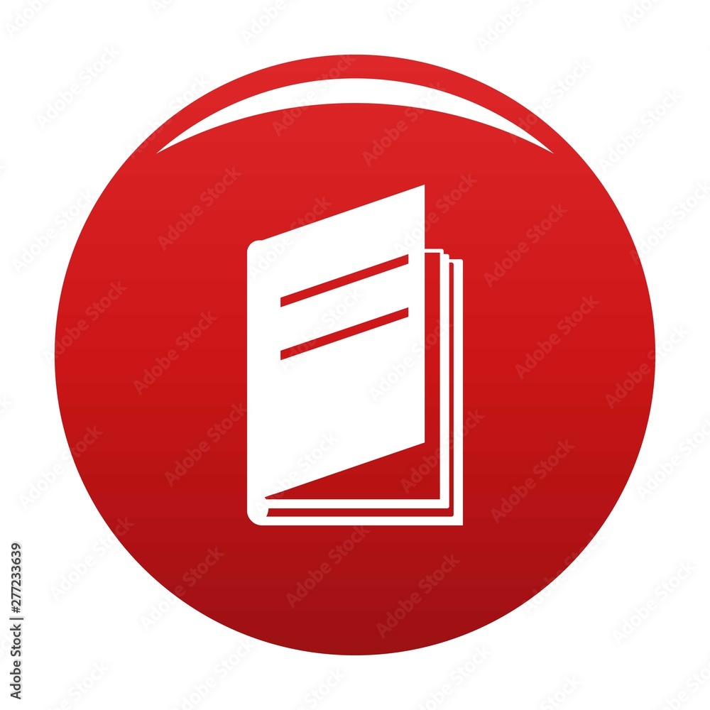 Canvas Prints Book ajar icon. Simple illustration of book ajar vector icon for any design red