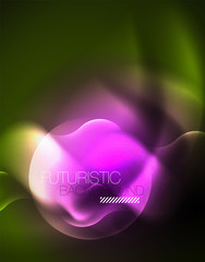 Neon lights vector abstract background