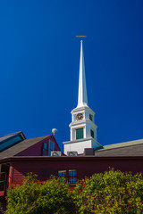 Fototapeta premium Stowe Community Church Steeple, Stowe, Vermont, USA