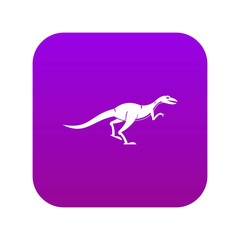 Velyciraptor icon digital purple for any design isolated on white vector illustration