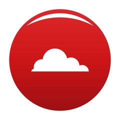 Cirrus cumulus icon. Simple illustration of cirrus cumulus vector icon for any design red