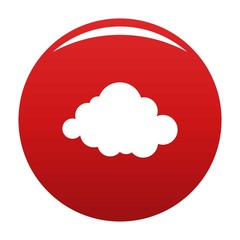 Deformed cloud icon. Simple illustration of deformed cloud vector icon for any design red