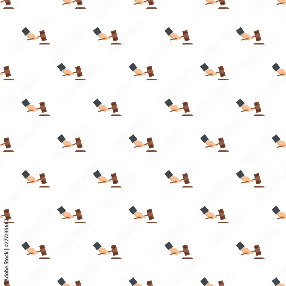 Poster gavel in hand pattern seamless vector repeat for any web design