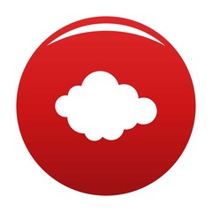 High layered cloud icon. Simple illustration of high layered cloud vector icon for any design red