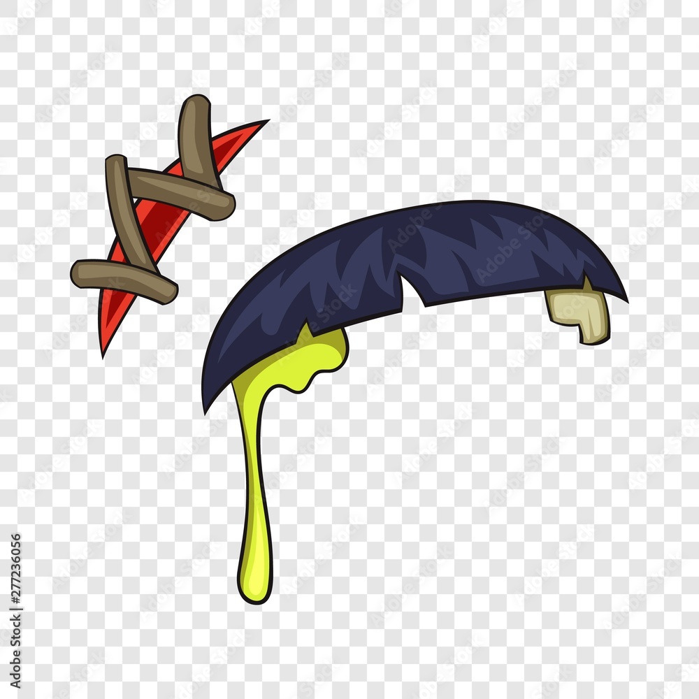 Poster zombie scalp icon. cartoon illustration of zombie scalp vector icon for web