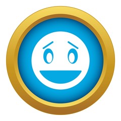 Fototapeta premium Confused emoticon blue vector isolated on white background for any design