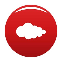 Cloud with fallout icon. Simple illustration of cloud with fallout vector icon for any design red