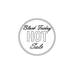 Black Friday Sale Abstract icon. Element of black friday for mobile concept and web apps icon. Outline, thin line icon for website design and development, app development