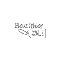 Black Friday Sale Abstract icon. Element of black friday for mobile concept and web apps icon. Outline, thin line icon for website design and development, app development