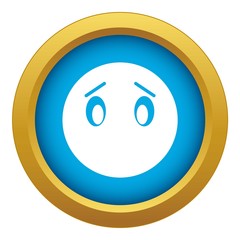 Emoticon blue vector isolated on white background for any design