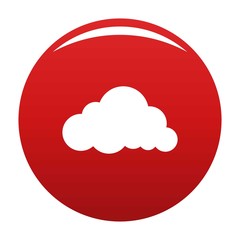 Layered rain cloud icon. Simple illustration of layered rain cloud vector icon for any design red