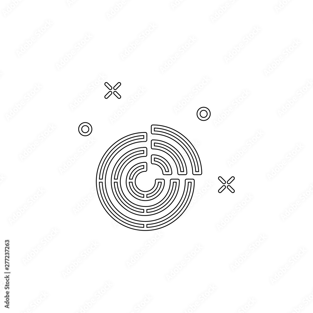 Poster diagram pie icon. element of business charts for mobile concept and web apps icon. outline, thin lin