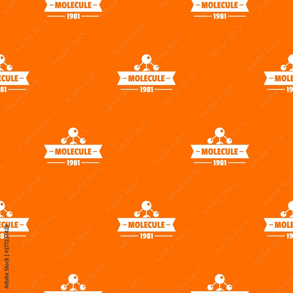 Poster molecule physics pattern vector orange for any web design best