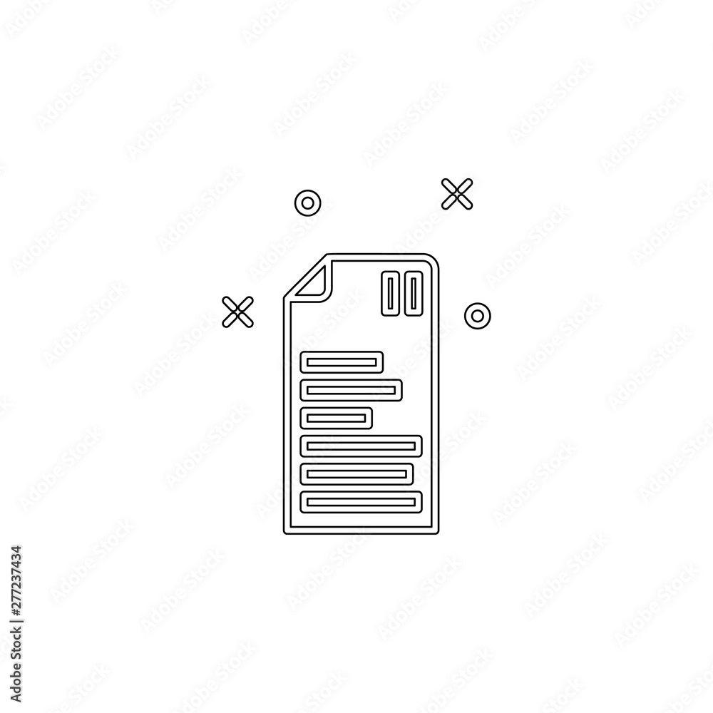 Poster chart on paper icon. element of business charts for mobile concept and web apps icon. outline, thin 
